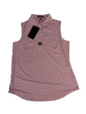 Bad Birdie Women's Core Polo SL Sleeveless Golf Geo Chip Petaluma Size Medium M