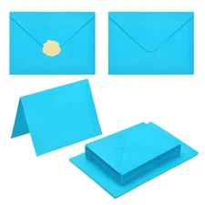 20Pack Lake Blue 5x7 Envelopes, A7 Envelopes with Cards Stickers
