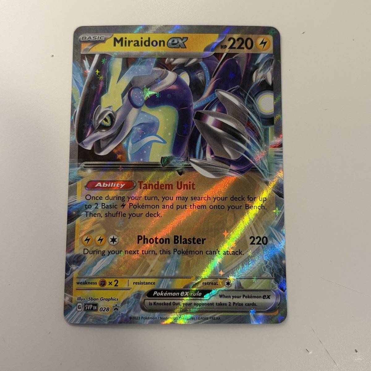 Miraidon ex 28 Scarlet & Violet Black Star Promos Pokemon TCG NM