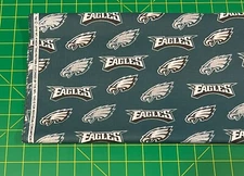 Philadelphia Eagles GLITTER Fabric, HALF YARD, Football 100% Cotton Fabric