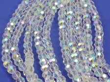 12mm Faceted Crystal AB Glass Beads 30 Pieces - 1 Strand