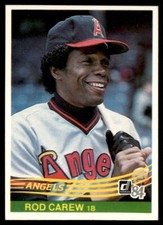 1984 Donruss Baseball Rod Carew California Angels #352