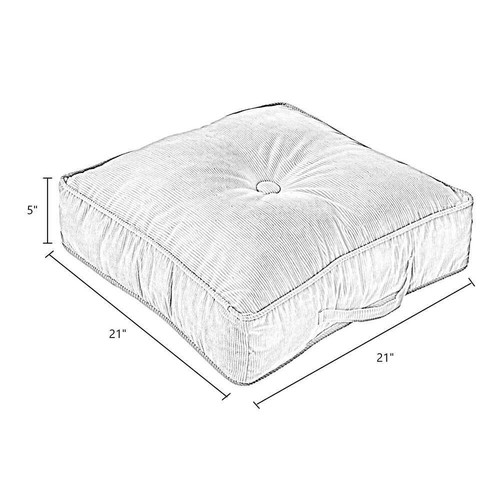 Greendale Home Fashions Square Floor Pillow 21" x 21" Microfiber Tufted Merlot - Picture 2 of 5