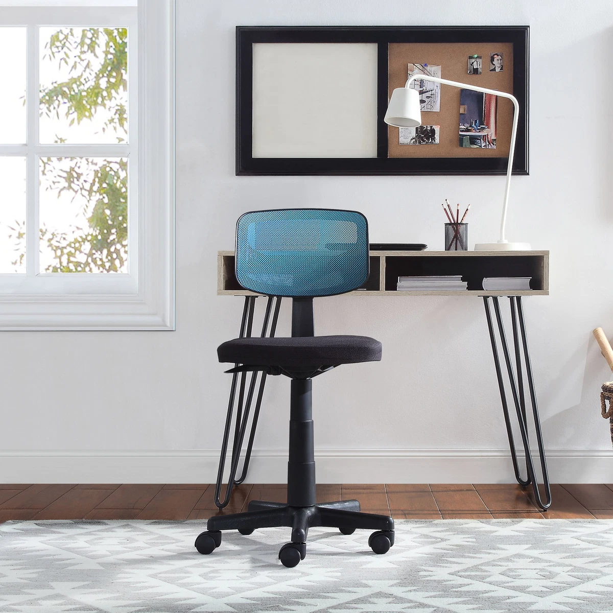 Mainstays Mesh Task Chair with Plush Padded Seat Teal eBay
