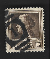 Sc# 878 10c JANE ADDAMS - Famous American scientist with Numeral cancel - (A-3)