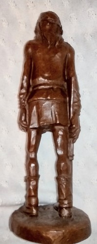 11” R. WETHERBEE Red Mill MFG 1987 NATIVE AMERICAN PECAN WOOD STATUE USA - Picture 5 of 7