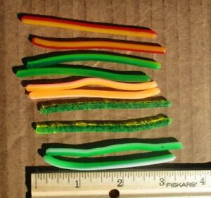 50ct ASSORTMENT 3" TROUT WORMS Finesse Lures CRAPPIE Perch Bass Walleye Baits