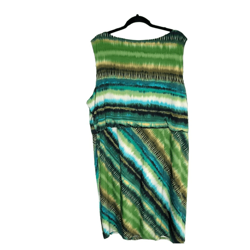 SERENGETI ARTSY BOHO CHIC plus Cocktail party dress 2X sexy flattering green - Picture 3 of 7