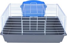 Gabbia Coniglio Cavia Porcellino d'India, 2 Aperture, Portafieno, Grigio