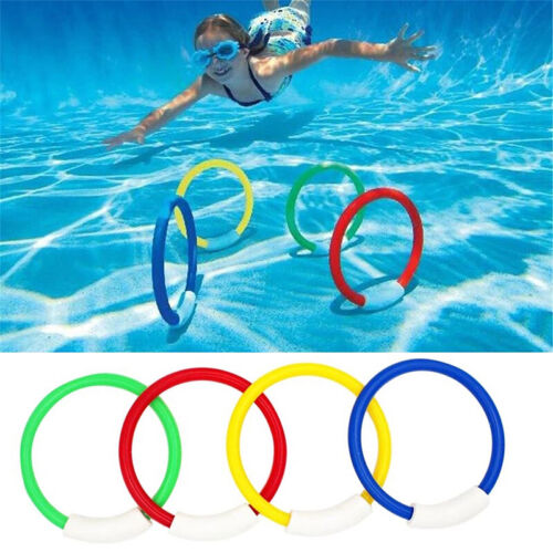 4pcs Diving Rings Underwater Swimming Rings Sinking Pool Toy Rings For Child-wq - Picture 4 of 8