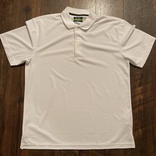 Ben Hogan Men  s Large Golf White Polo Shirt Short Sleeve Performance Adult