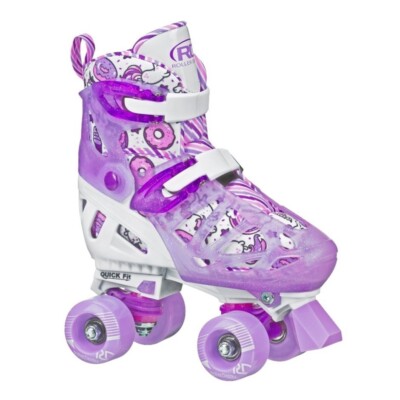 Roller Derby Adjustable Girl Roller Skate Size USA 3-6 Cam Buckles Poly Wheels
