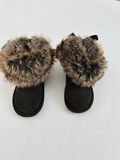 Next Toddler Girl Brown Winter Faux Fur Boots With Bow Size US 7