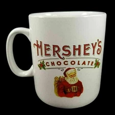 Hersheys Hot Chocolate Ceramic Large Mug Coffee Tea Christmas Santa Holly 28 oz