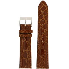 Genuine Crocodile Watch Strap Black Brown Tan Honey - Non Padded 16mm 18mm 20mm 