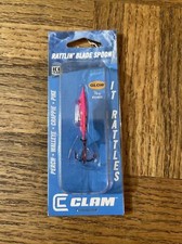 Clam Rattlin Blade Spoon Hook Size 10 Glow