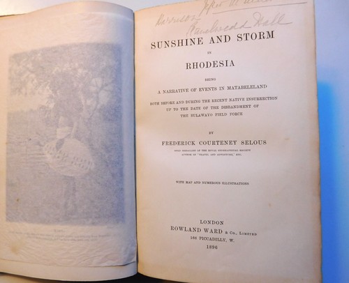 Sunshine & Storm in Rhodesia by Frederick Selous, First Edition, 1896, Rare! - Picture 3 of 10