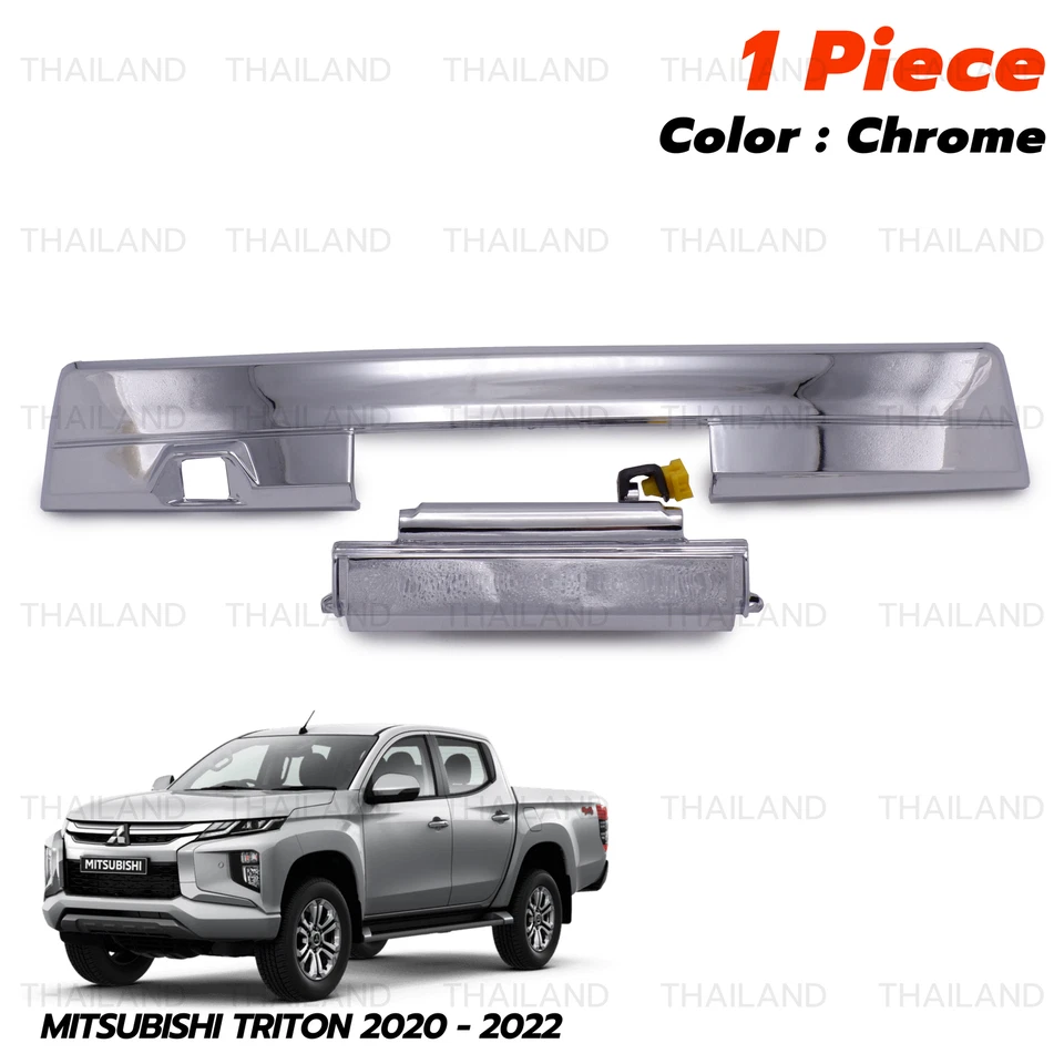 Manija de puerta de puerta trasera cromada para Mitsubishi L200 Triton 2020 22 + orificio para cámara Foto 3 de 4
