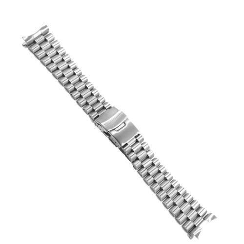 22mm Hollow Curved End 316L Steel Wrist Watch Band Bracelet For Seiko SKX007 009 - Picture 1 of 6