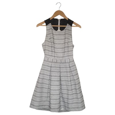 Trina Turk Dress Womens 4 Cecilia Dashing Jacquard Cut Out Back Designer Navy | eBay Trina Turk Dress Womens 4 Cecilia Dashing Jacquard Cut Out Back Designer Navy | eBay