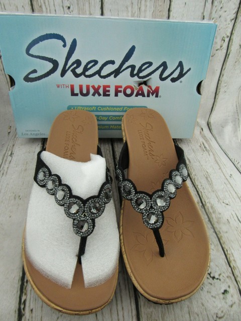 skechers beverlee bizzy babe wedge sandal