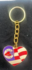 New Red Hat Society, Enamel Purple Red Hat Society Key Chain