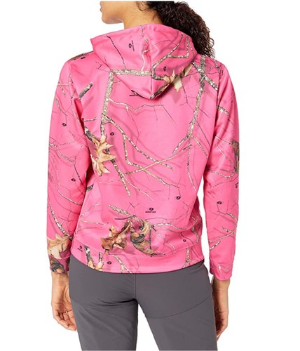 BNWT WOMEN'S SIZE XL MOSSY OAK PINK FUSCHIA CAMOUFLAGE PERFORMANCE HOODIE - Picture 3 of 6
