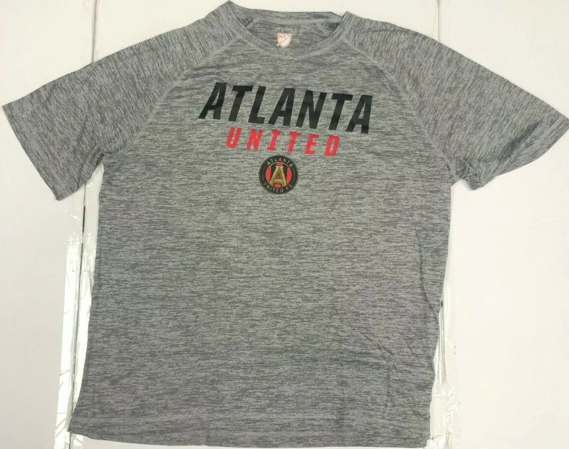 MLS Atlanta United Crew Neck Dri Fit Heather Gray Men s T Shirt CHOOSE SIZE