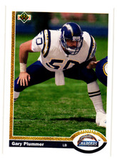 1991 Upper Deck High Series Gary Plummer San Diego Chargers Card #575    