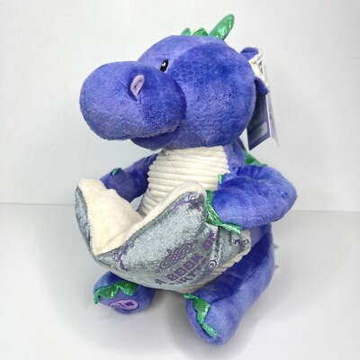 Dalton the Storytelling Dragon Purple Plush CUDDLE BARN 5 Fairy Tales 10'' NEW