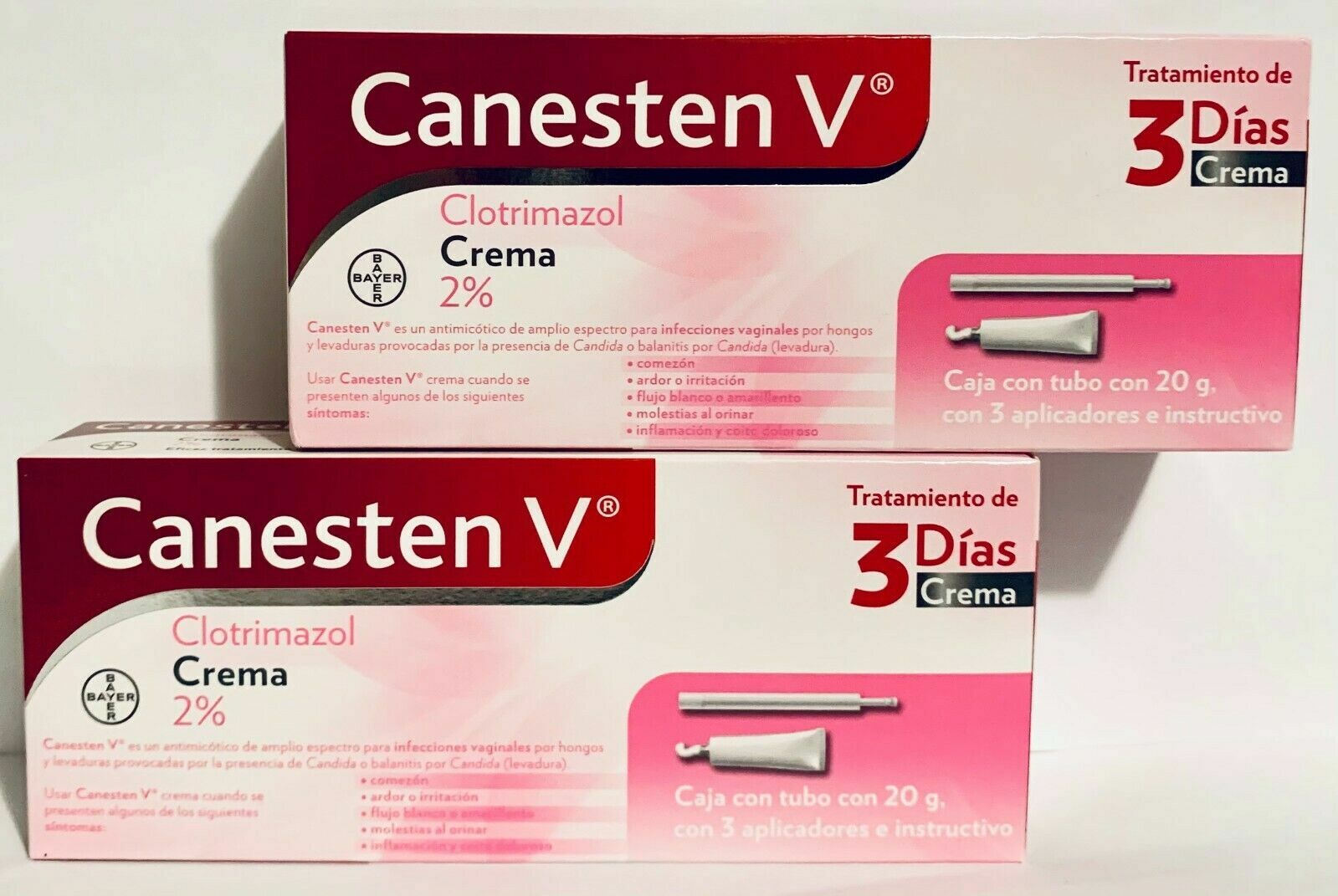2 Canesten V Clorotimazol 2 CremaTratamiento Vaginal Infection 3 days