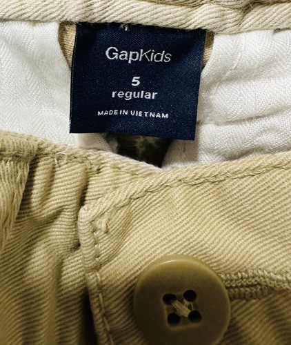 Gap Kids Classic Uniform Tan Khaki Pant Adj. Waist Size 5 Unisex Mid Rise NWT - Picture 7 of 13