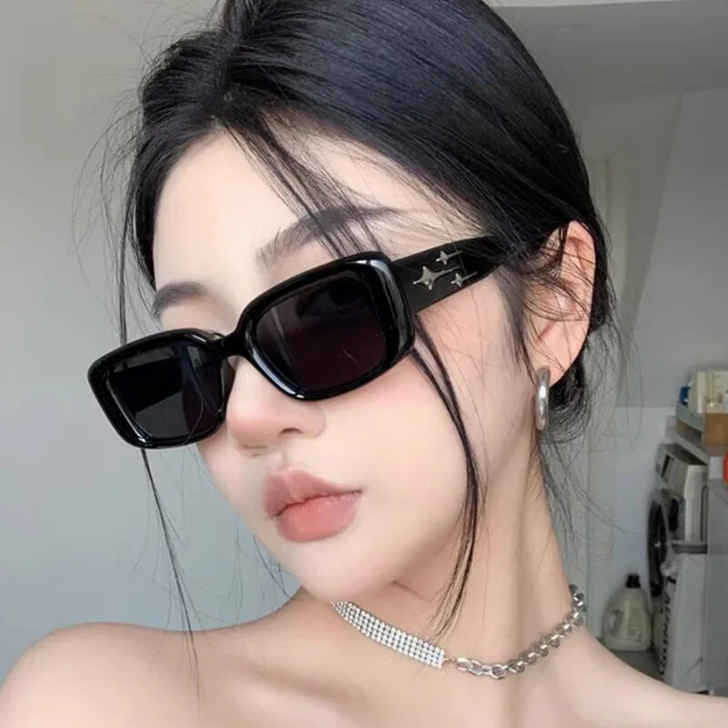 Small Square Sunglasses Women Cat Eye Sunglasses Fashion Mirror Sun Glasses-image