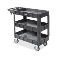 3,Tier Steel Utility Cart, 40"x17", 550 lb Load Capacity, Easy Maneuverability