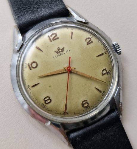 Vintage MARVIN Big Size 560 15J 3Adjs Swiss From 50's - Picture 8 of 22