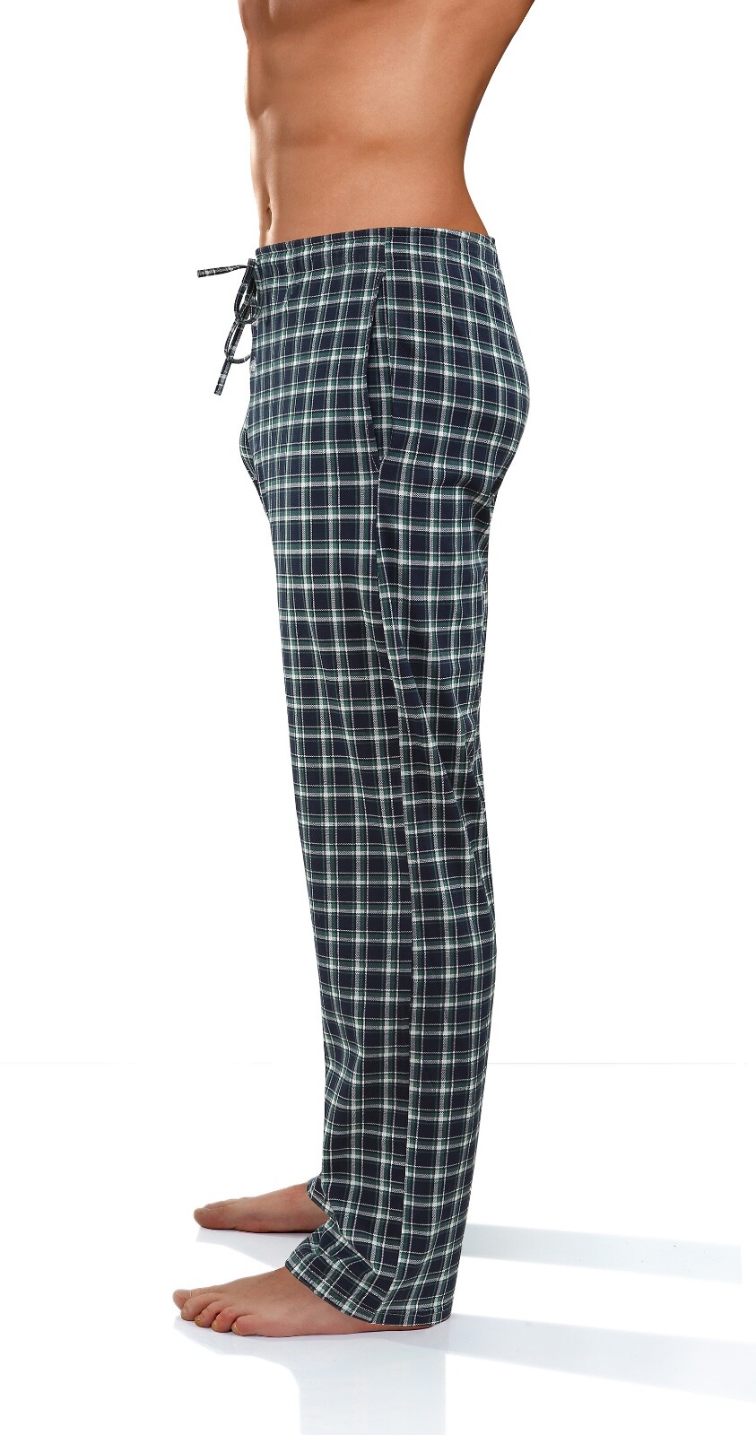 Herren Schlafanzug Hose Baumwolle Flanell - Gemütliche Karo Pyjamahose