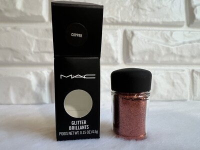 MAC Rose Pigment Glitter Loose Powder Eye Shadow Color W/Copper Sparkles NIB