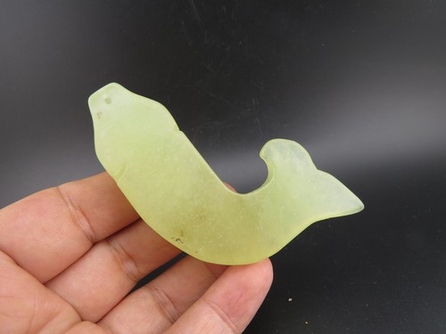 China,old jade,hongshan culture,collectibles,rare fish, pendant A241 - Picture 5 of 6