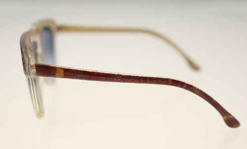 Laura Biagiotti Italy 'OXSOL' Mod. 60-C131 ladies golden glitter sunglasses - Picture 3 of 13