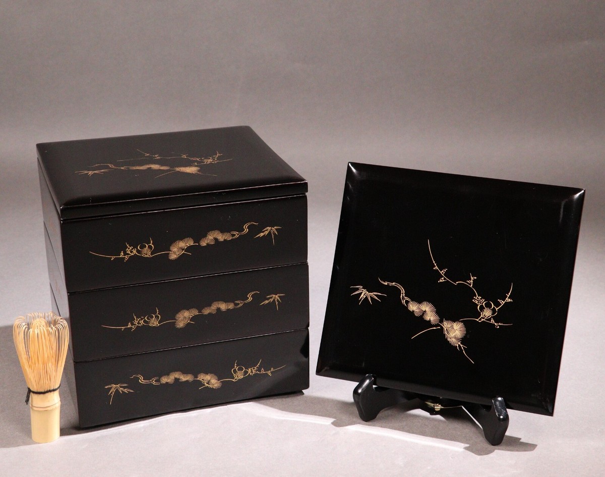 塗り重箱 （3段）(Japanese lacquerware) 塗り重箱 （3段）(Japanese lacquerware) 塗り重箱 （3段）(Japanese