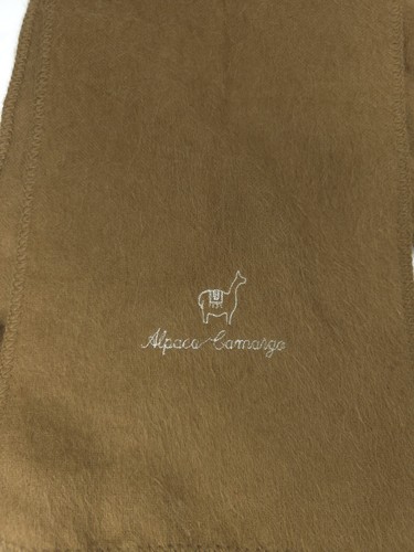 ALPACA CAMARGO Scarf Waist Brown Sustainable Earth Friendly Made In Peru 9x70 - Picture 2 of 7
