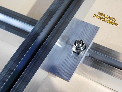 4-20x cross connector plate aluminum 70x100x4.5mm PV adapter solar fluted - Picture 3 of 8