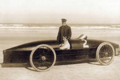 Fred Marriott Stanley Steamer - Daytona 1906 Motor Racing Old Photo