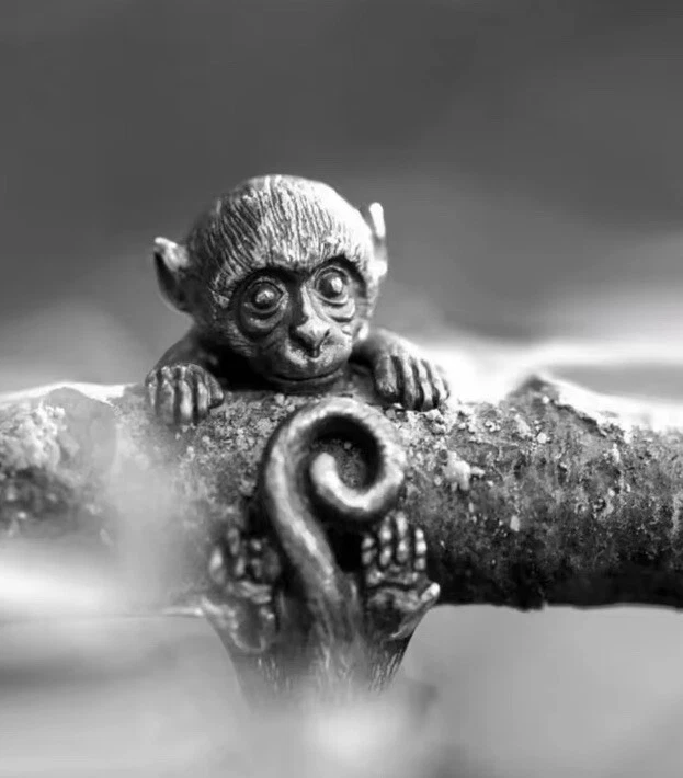 Adjustable Ring Silver Plated Monkey Shape Fit Any Size Vintage Uk Stock - Image 2 of 4