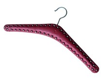 1950s Studded Coat Hangers Red Rockabilly Faux Leather Vintage Hanger 42cm