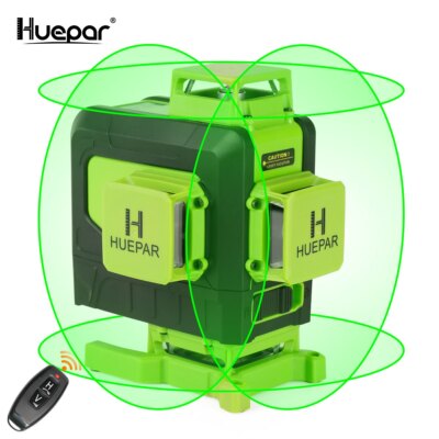 HUEPAR 4D 360° Kreuzlinienlaser Grün Laserlinie Linienlaser Measure Laser Level