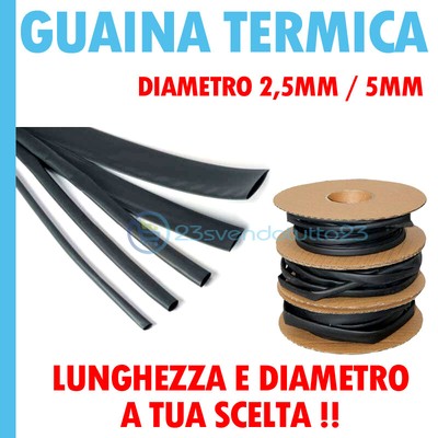 al metro Termorestringente Guaina Termoretraibile VERDE varie misure