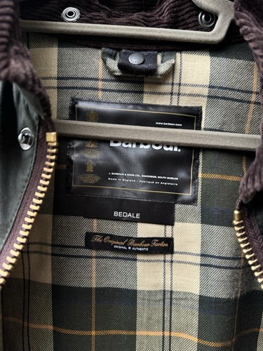 Barbour Wachsjacke Bedale Mit Kapuze Sage 46 Neuwertig - Bild 9 von 13