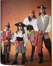 McCalls M4952 Pirate Costume Pattern for Men or Women Shirt Pants Vest S M L XL