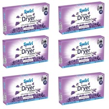 Lavender Dryer Sheets Anti Static Fabric Softener Fresh Scent Pack of 6 